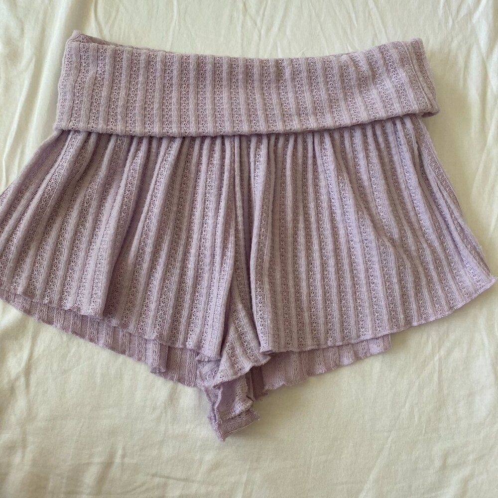 Out From Under, Urban Outfitters fold over crochet type shorts. Size: S